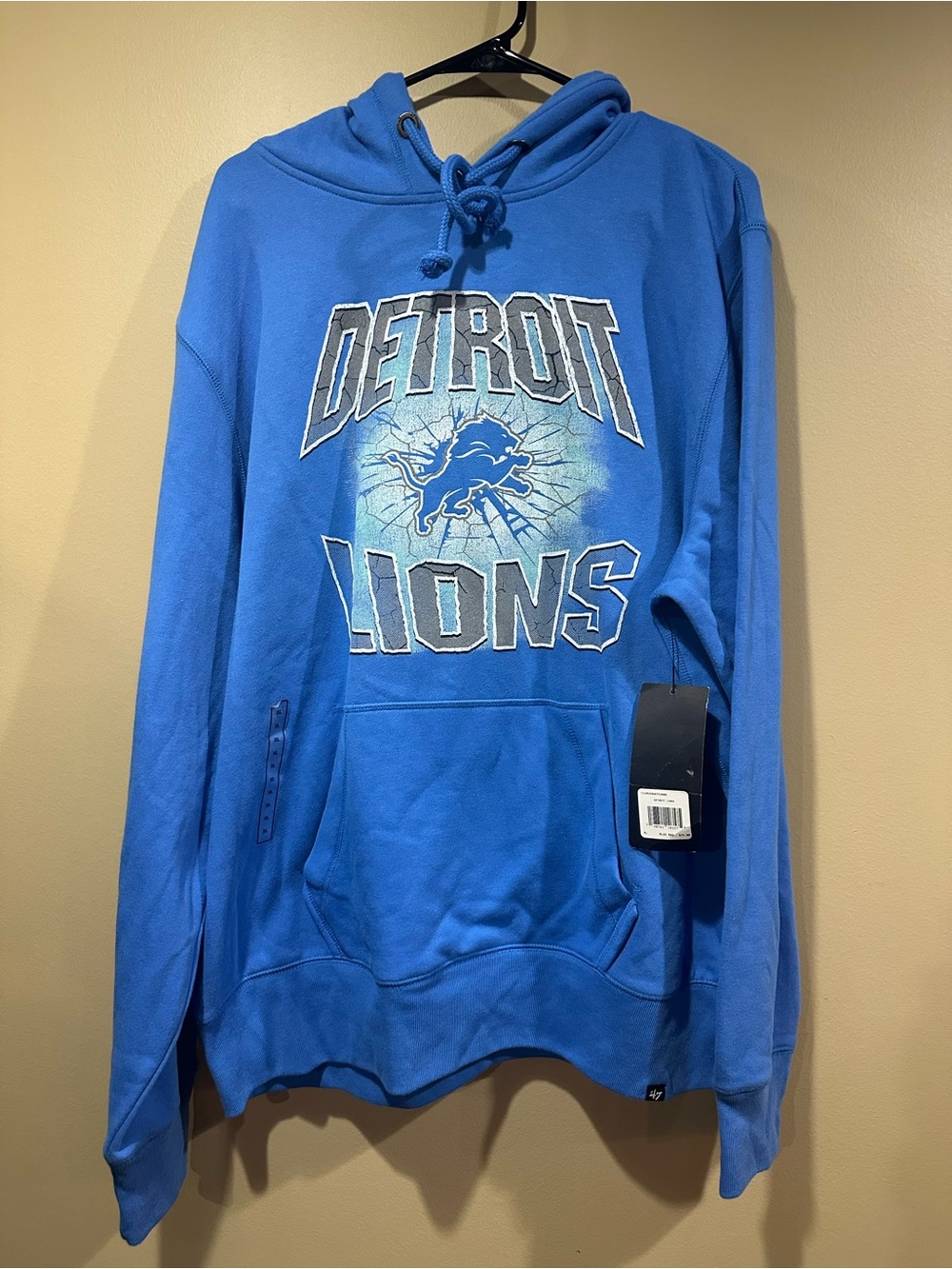 47 Detroit Lions Royal Blue Crewneck Hoodie